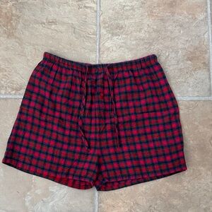 Kathyryn Plaid Flannel Holiday PJ Lounge shorts size XL